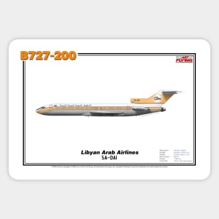 Boeing B727-200 - Libyan Arab Airlines (Art Print) Sticker